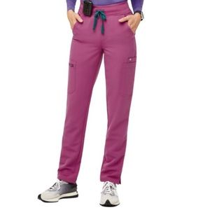 Women’s bright fuchsia yola high waisted skinny Figs scrub pants